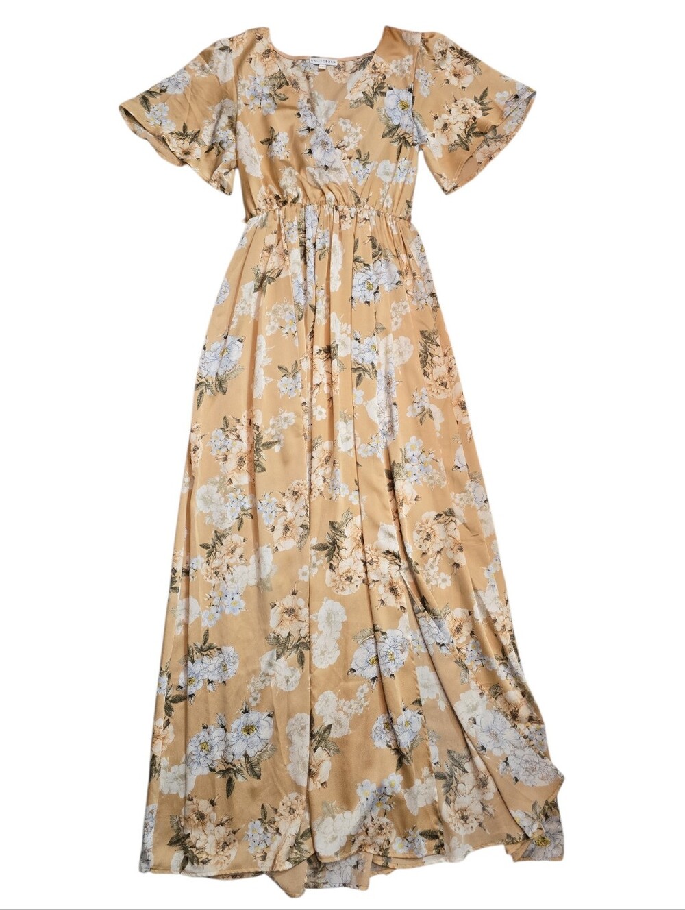 Baltic Born Sicily Satin Maxi Floral Dress Size Small